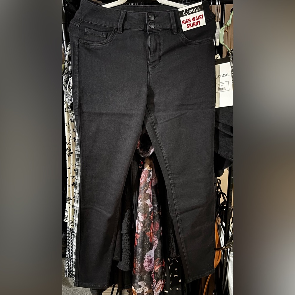 d. jeans Women's High Rise Skinny Jeans - Charcoal